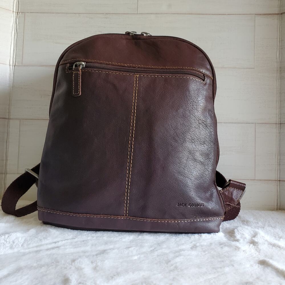 Jack Georges Voyager Collection Small Backpack Leather